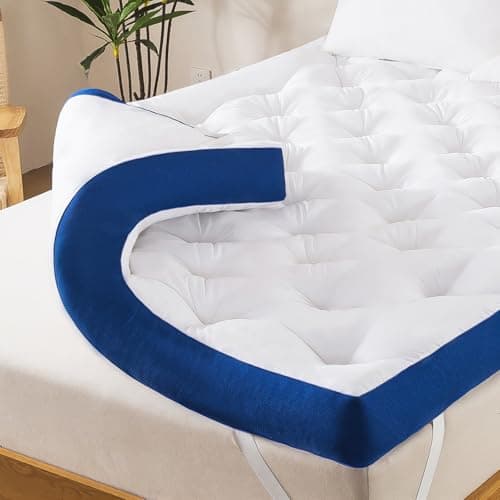WhatsBedding 5 Inch Memory Foam Mattress Topper Queen for Back Pain, Filled with Flfuffy Soft Breathable Stuffing, Thick Supportive Pillow Top Queen Mattress Topper — image 1