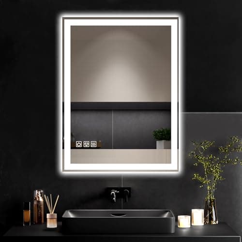 24"X32" LED Bathroom Vanity Mirror with Lights, Anti-Fog, Dimmable, Lighted Bathroom Mirror for Wall, Memory Function, Tempered Glass, Shatter-Proof, Backlit & Front Lit — image 1