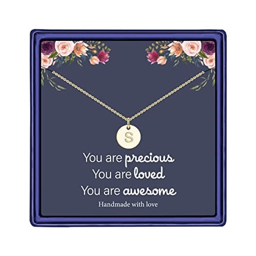 Disc Initial Necklaces for Girls Jewelry - Birthday Gifts for Girls — image 1