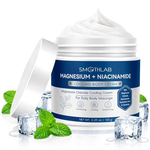 Magnesium Cream Freeze with Niacinamide, 5.29 Oz Cooling Body Cream | Magnesium Cream for Pain, Neck, Shoulders, Back, Legs & Feet, Magnesium Chloride Moisturizer with Hyaluronic Acid, Non-Greasy — image 1