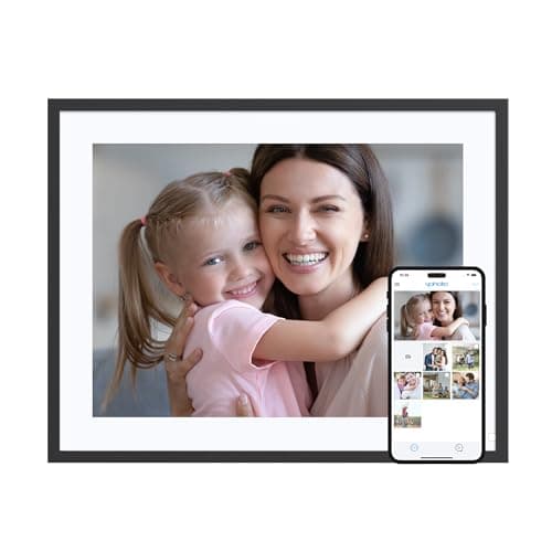 Dragon Touch Digital Picture Frame 16.7 inch 4:3 Touch Screen Large Digital Photo Frame Display, 32GB Storage Auto-Rotate, Easy Setup to Share Photos or Videos via Vphoto APP, Wall Mountable