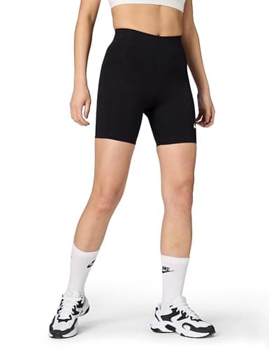 Nike Women's Sportswear Classic High-Waisted 8" Bike Shorts, Black/Sail, Medium