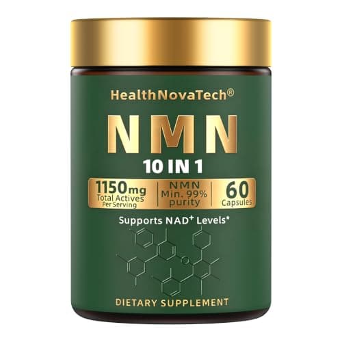 NMN Supplement 1150mg NAD+ Longevity 10-in-1 Resveratrol TMG CoQ10 60 Caps — image 1
