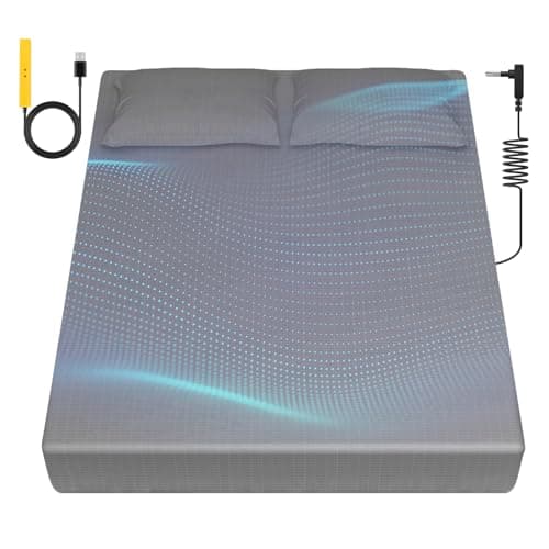 Grounding Sheet, 90% Organic Cotton+10% Pure Silver Organic Grounded Sheets for Improved Sleep, Pain Relief, with Static Grounding Cord and Test Pen (Gray, (78.2 * 80.1 * 15 in)) — image 1