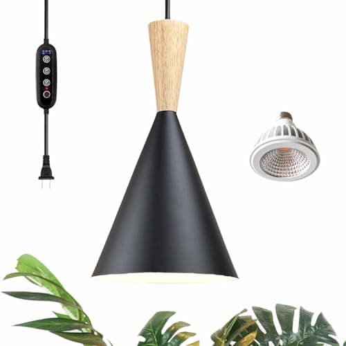 VALIKIY Hanging Grow Lights for Indoor Plants, Full Spectrum, with Timer and 15FT Power Cord, 20W Pendant Plant Lights for Indoor Growing, Large Tall Plant, Garden, Flowers, Greenhouse. — image 1