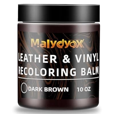 Malydyox Leather Recoloring Balm, 10 oz Leather Color Restorer Conditioner, Leather Color Repair Patch, Leather Restorer for Couches, Leather Color Repair Kits for Furniture, Sofa (Dark Brown)