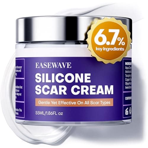 Silicone Scar Cream with 6.7% Active Ingredients, Scar Gel Visible in 2 Weeks, Moisturizing Scar Removal Clinically Show for Surgical, C-Section, Keloid, Acne & Burn Scars, Stretch Mark Cream(55ML) — image 1