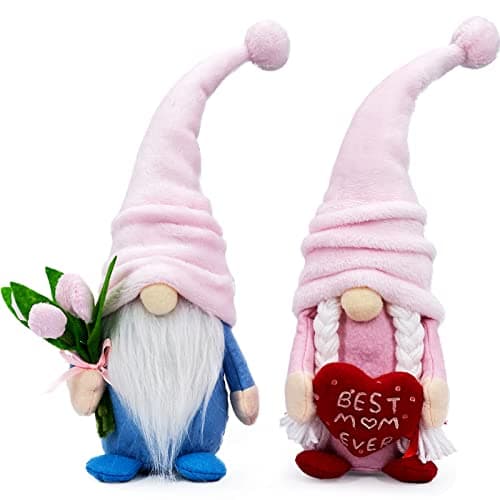 Lovinland Mothers Day Decorations - Gnomes Decor for Mother's - Best Ever Christmas Birthday Gifts for Mom Who Have Everything from Daughter, Son - Valentines Anniversary Day Gifts for Mama & Father