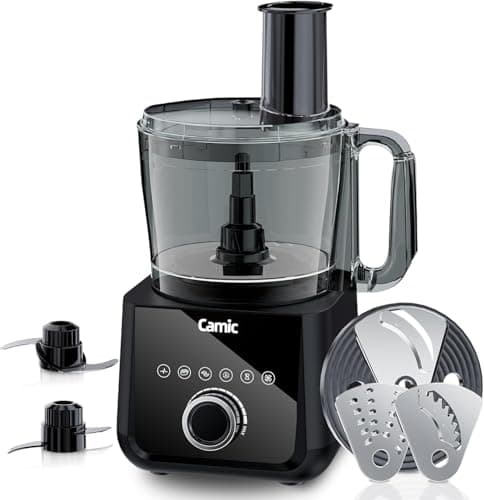 Camic Food Processor, 600W, Shredding and Slicing, French Fries Cutter, Kneading, Meat and Vegetable Chopping, Ice Crushing, 6 Presets, Easy to Operate and Clean for Home Use (Standard Version) — image 1
