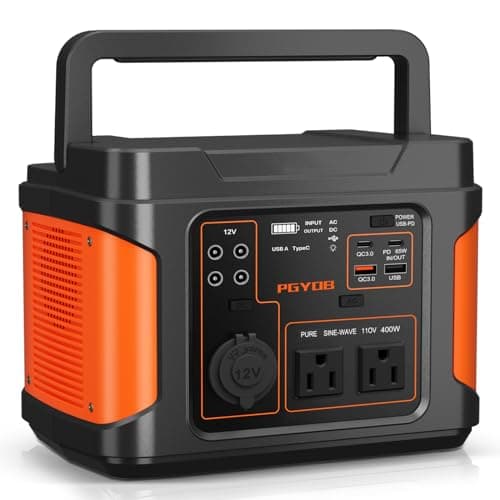 PGYOB 400W Portable Power Station, 296Wh Outdoor Solar Generator Backup Ternary Battery Pure Sine Wave Power Pack with AC/DC Outlet, PD 65W USB-C Outlet for Home, Camping, RV, Blackout, CPAP — image 1
