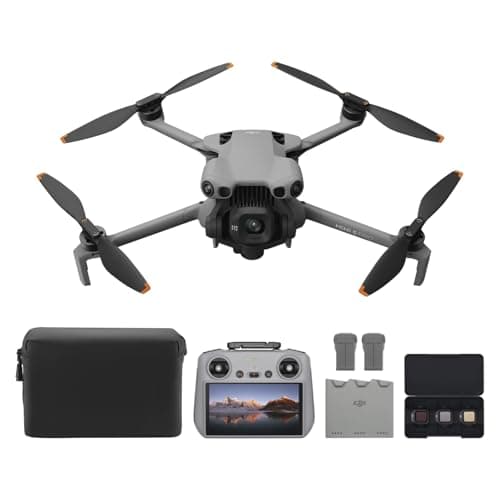 DJI Mini 5 Pro Fly More Combo with DJI RC 2, Drone with Camera, 1-Inch CMOS, 4K Drone for Beginners with Omnidirectional Obstacle Sensing, ActiveTrack 360°, 225° Gimbal Rotation, 3 Batteries