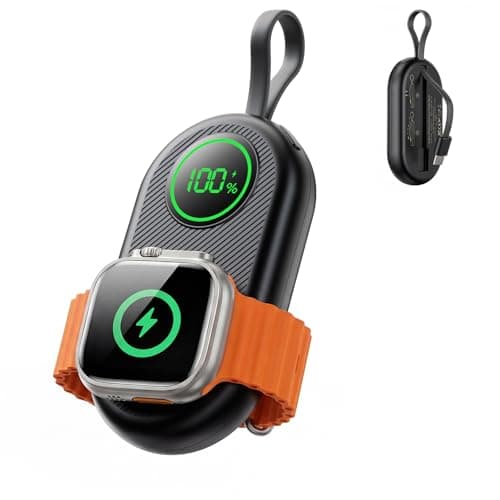 2026 Upgraded 2500mAh Portable Charger for Apple Watch, 2-in-1 Magnetic Wireless Fast Charging for Apple Watch Charger - Compact iWatch Accessories for RV, Camping, Car & Travel Essential