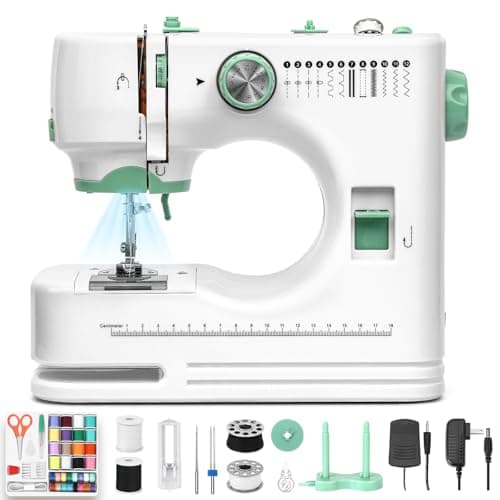 Jialiin Sewing Machine for Beginners -12 Built-in Stitches|42 PCS Accessory Kit,Foot pedal, Low/High-Speed,Portable Mini Sewing Machine for Home DIY,Quick Fix — image 1