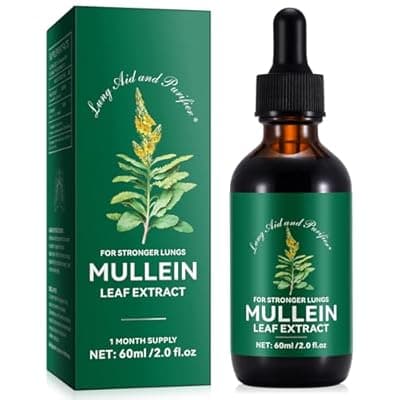 QJCWXIAOX Mullein Drops for Lungs, Mullein Leaf Extract with Chlorophyll,Mullein Leaf Extract for Lung Cleanse and Respiratory Support