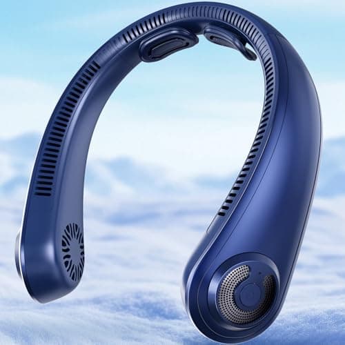 AUIIAH Neck Fan - Portable Personal Cooling Bladeless Around the Neck Fans that Blow Cold Air Rechargeable with 5 Speeds, Neck Support for Hot Flashes, Disneyland, Travel, Cooler Gift for Women Men — image 1