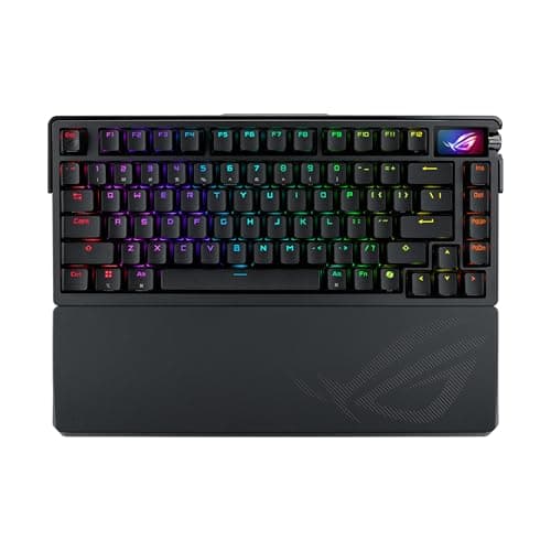 ASUS ROG Azoth Extreme Wireless Mechanical Gaming Keyboard – 75% TKL, ROG NX Snow Linear Switches, PBT Keycaps, Aluminum Chassis, Carbon Fiber, Gasket Mount, Color OLED Screen, PC/Mac Support - Black