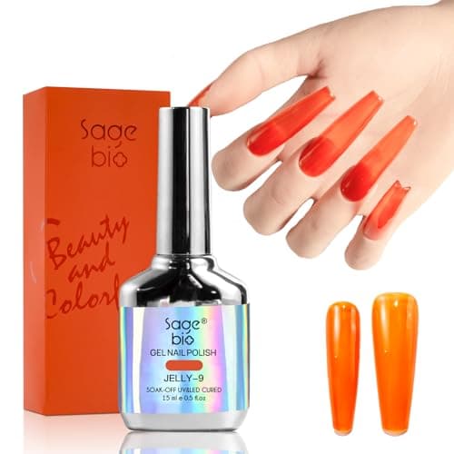 SAGEBIO Jelly Gel Nail Polish, 15ml Semi-Transparent Gel, Glossy Finish, Vibrant Colors for DIY Manicures, Long-Lasting & Chip-Resistant — image 1