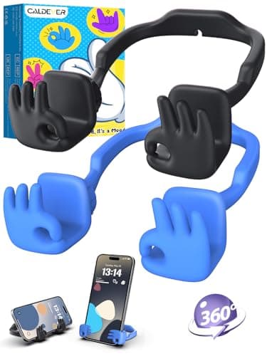 CALDEVER Gifts for Teens Boys Men Kids Cell Phone Stand: 2 Pack Teenage OK Sign Phone Holder for Desk Gift for Adults Dad Husband Son Guys Tween Stocking Stuffers Essentials Funny Cool Gadgets Stuff