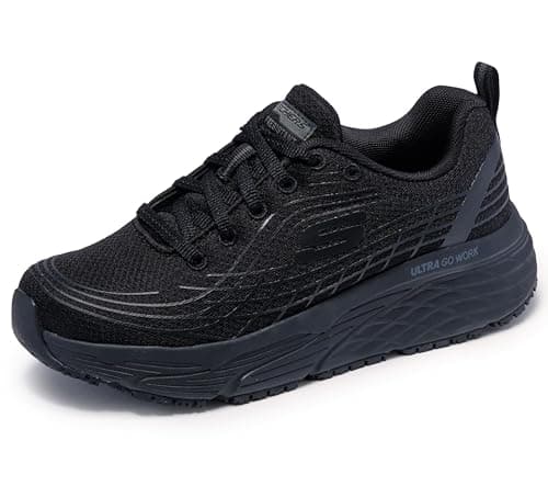 Skechers Women's Work Relaxed Fit Max Cusioning Elite Sr Outsole, Black, 8.5
