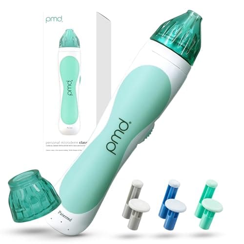 PMD Personal Microderm Classic for At-Home Use, Facial Exfoliator Tool, Microdermabrasion Machine Kit for Face and Body Skincare, Teal
