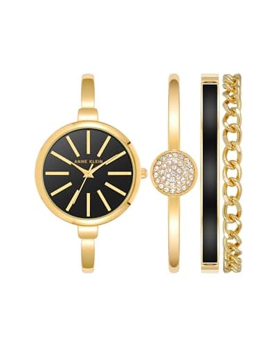 Anne Klein Women's Bangle Watch and Bracelet Set, AK/1470