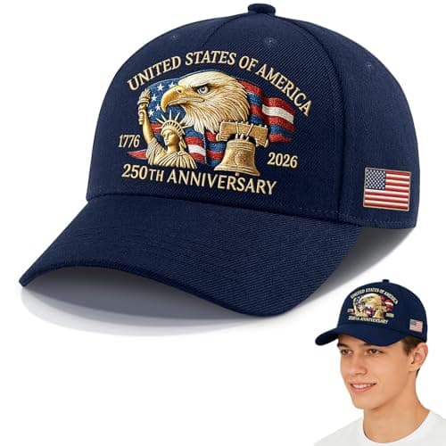 250 Anniversary USA Hat,United States 250th Anniversary Eagles Printing Hat,Adjustable Baseball Cap for Men & Veteran — image 1