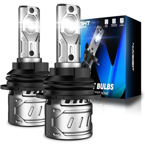 NOVSIGHT 9007 Fog Light Bulbs - Super Bright 9007/HB5 Fog Bulbs Dual Beam With Cooling Fan, 3-Min Fast Installation, Plug and Play, 6500K White, Pack of 2 — image 1