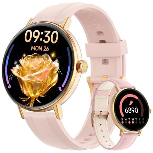 Smart Watch for Women,1.57" Touch Screen Smartwatch for iPhone& Samsung& Android,Answer/Make Call,Fitness Tracker with Heart Rate/SpO2/Sleep Monitor,IP68 Waterproof,110+ Sports Mode,2 Bands — image 1