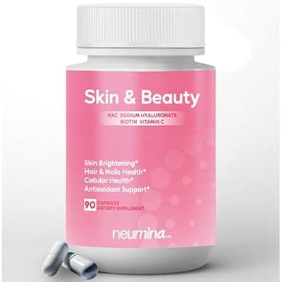 NEUMINA Women's Skin & Beauty Complex, Skin Brightening, Hair, Skin & Nails Health, Cellular Health, Antioxidant Support, Vegan, Non-GMO, Made in USA, 90 Servings