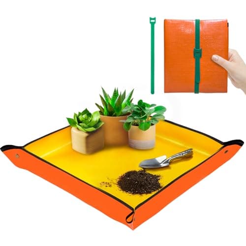 Square Succulent Gardening Tray Waterproof 26.8" x 26.8" Thickened Tidy Soil Change Mat — image 1
