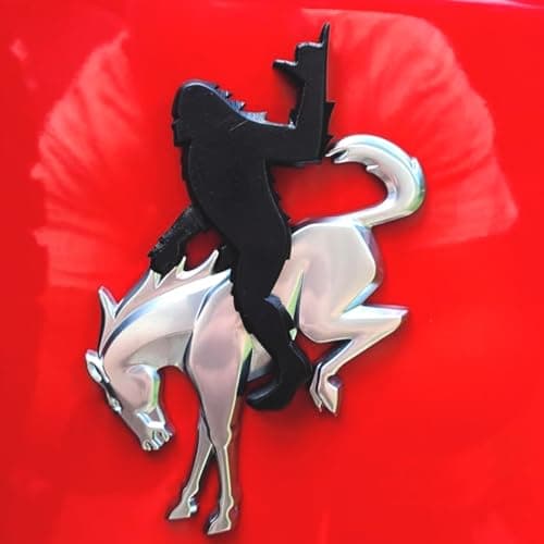 Add-A-Squatch Emblem for Bronco,3"x4" Tailgate Overlay - Design 3D Raised SUV Accessory (Relax, Black) — image 1