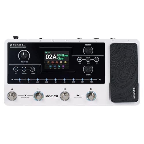 MOOER GE150 Pro Guitar Amp Modelling Multi Effects, Reverb, Delay, Looper Drum with 4 Footswiches, Expression Pedal, USB OTG Live Recording, MNRS GNR and GIR Loader
