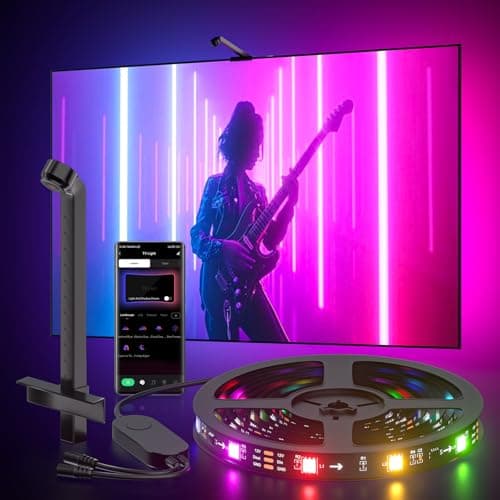MIHEAL TV LED Backlight with AR Sensor,9.84FT RGB Strip Lights for 43-55 inch PC, TV & Monitor, Smart TV Lights Behind That Sync with Screen, Compatible with App Music Sync, for Gaming Room — image 1