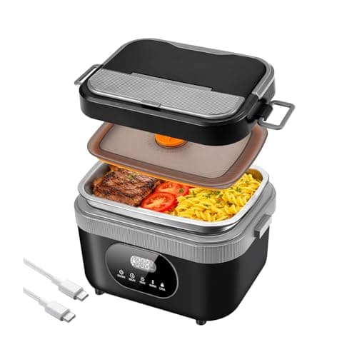 oofkit Electric Lunch Box For Adults(Men),Heated Lunch Box, Battery Powered Rechargeable,Self Heating Cordless,Portable Food Warmer For meals on the go — image 1