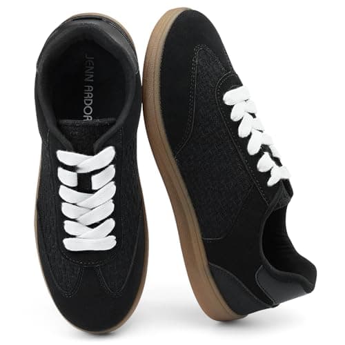 JENN ARDOR Low Top Sneakers for Women Lace-up Fashion Tennis Shoes Casual Slip On Sneaker Padded Non Slip Footwear for Work, Walking, Everyday Wear — image 1