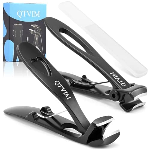 Toenail Clippers for Thick Nails for Men Seniors|3 Pack Ergonomic Long Handle Angled Head Toe Nail Clippers with Catcher|Premium Steel Wide Opening Fingernail Clipper-Heavy Duty Nail Clipper for women — image 1