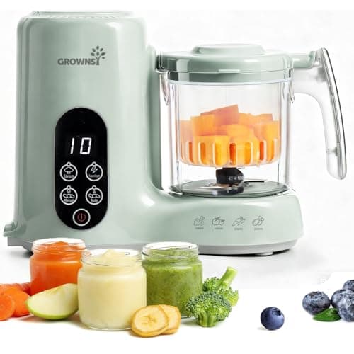 Grownsy Baby Food Maker, Steamer & Blender Baby Food Processor, Green — image 1