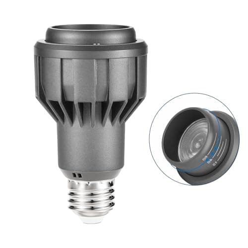 HengBo LED PAR20 Spotlight Bulb, E26, 15-60° Adjustable Beam Angle, 11W 4000K Neutral White for Accent Lighting in Home, Kitchen, Restaurant, Silver Aluminum Housing — image 1