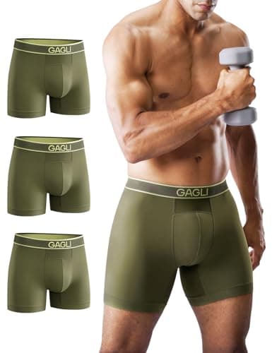 gagli Men's Underwear Breathable Boxer Briefs Athletic Moisture Wicking Comfortable Underwear ComfortFlexible Waistband β image 1