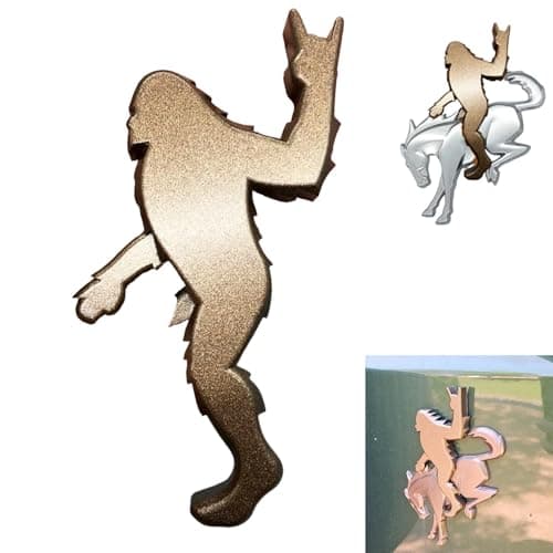 Add-A-Squatch Emblem for Bronco,3"x4" Tailgate Overlay - Design 3D Raised SUV Accessory (Rock Out, Bronze) — image 1