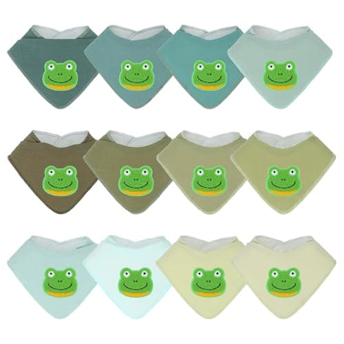 Muslin Baby Bibs 12 Pack, Baby Bandana Drool Bibs for Unisex Boys Girls, Soft Absorbent for Teething & Drooling — image 1