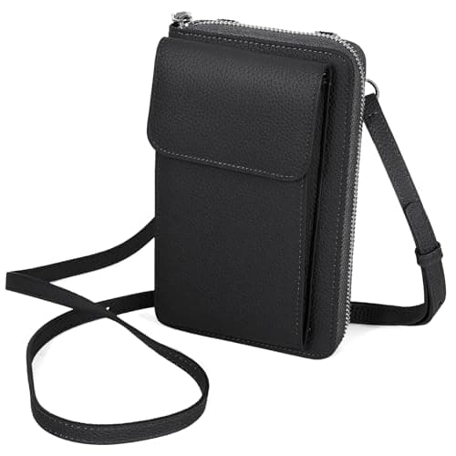 Women's Small Genuine Leather Crossbody Phone Purse and Wallet with Adjustable Strap, Fits cell phone up to 6.1 Inch — image 1