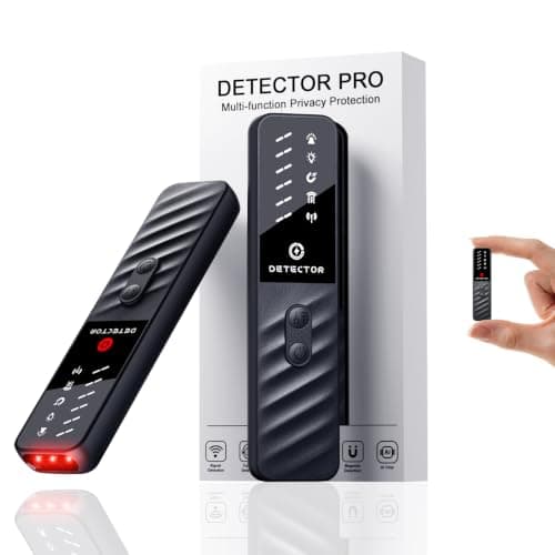 AI Hidden Camera Detectors, Anti Spy Finder, RF Signal & WiFi Scanner | GPS Magnetic Tracker & Pinhole Camera Scanner, Portable Privacy Pen 6 Sensitivity for Hotel Airbnb Office Car Travel (Black) — image 1