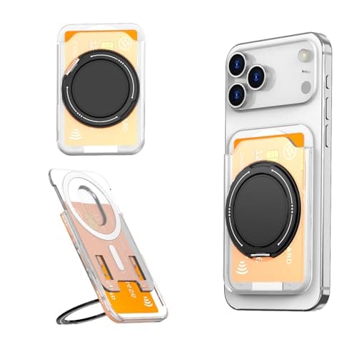 Ofmeow Wallet Kickstand for Phone Compatible with Mag-Safe Adjustable Lightweight Wallet Stand Magnetic Card Holder with Grip for iPhone 12 to iPhone 17 & Others Phone — image 1