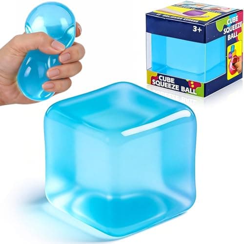 Cube Squishy Stress Relief Toys: Clear Sensory Fidget Toys for Anxiety & ADHD, Soft Slow Rising Squeeze Toys for Desk Office, Cool Gadgets for Men and Women Gifts for Father Monther Teens&Adults — image 1