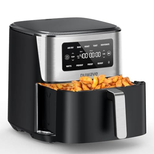 Nuwave Brio Plus 6-in-1 Air Fryer, 7-Qt Large Capacity, 50°F–400°F Precise Temp Control, Non-Toxic PFAS-Free Nonstick, Air Fry, Bake, Roast, Toast, Dehydrate, Reheat, 100 Presets, Dishwasher Safe — image 1