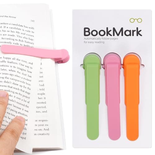 3 PCS Automatic Bookmark, Smart Bookmarks for Women & Men - Silicone Book Markers for Reading Lovers - Gifts & Party Favors