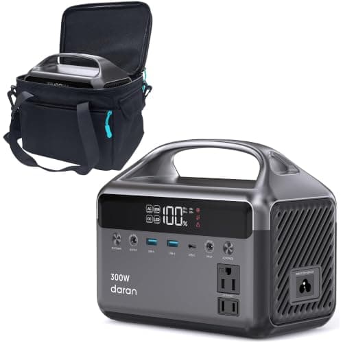 Portable Power Station 300W (600W Surge), 192Wh LiFePO4 Battery Solar Generator with Carry Bag & 2 AC Outlets, Power Bank Fast Charging AC DC USB Ports for Laptop, Camping, Home Ues, Emergency — image 1