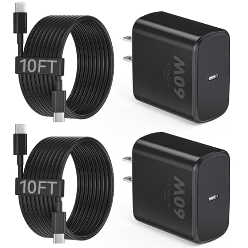 60W USB C Super Fast Charger, Phone Charger Fast Charging Block with cable — image 1
