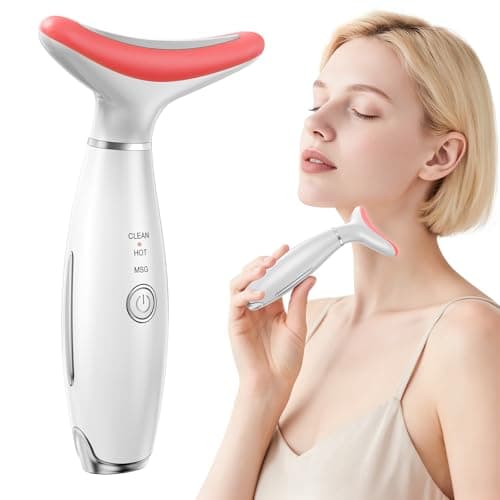 Red Light Therapy for Face, LED Face Massager Tool with Vibraion, Porable Facial Massager for Skin Care at Home, Wrinkle Reducer Face Sculpting Tool,Micro-current Facial Beauty Device(Model AM-810W) — image 1